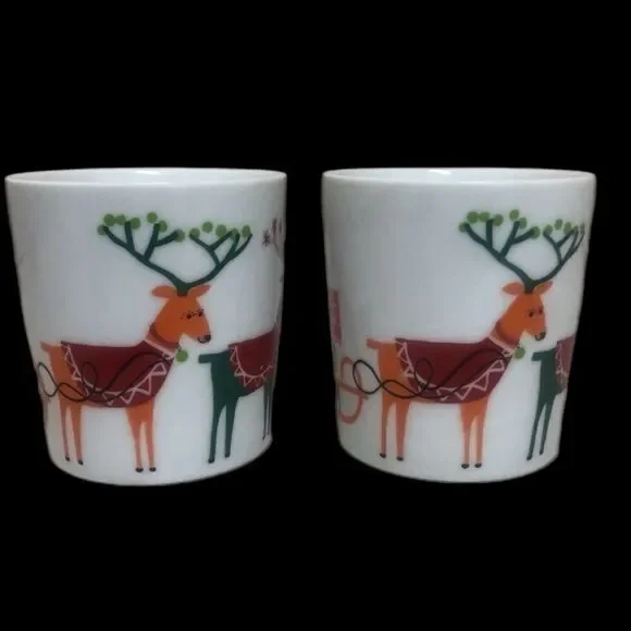 EUC Crate & Barrel 2014 Jen Bowers Christmas mugs - Picture 4 of 10